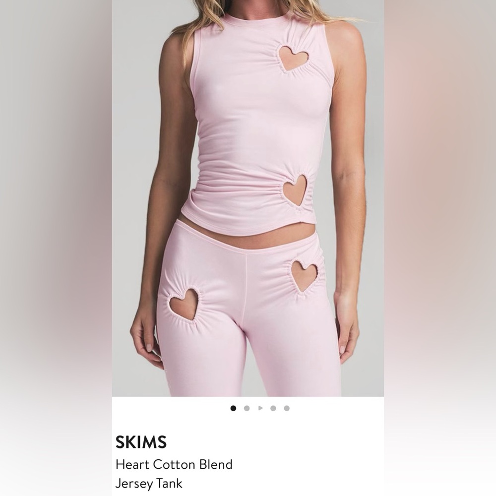 Pink Heart Cutout Top